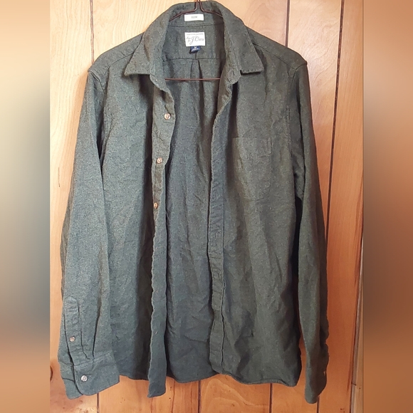 J. Crew Olive Green Shirt Jacket - Picture 1 of 4